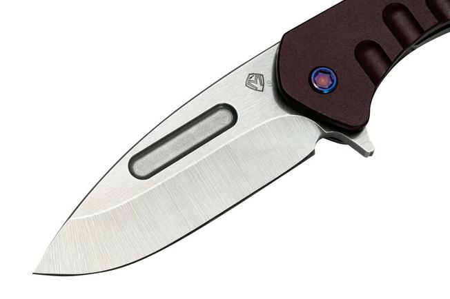 Imagen para Medford Swift Framelock S35VN Tumbled Drop Point, Alu Red Handle, Flamed Hardware navaja