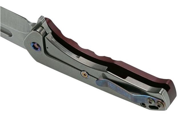 Imagen para Medford Swift Framelock S35VN Tumbled Drop Point, Alu Red Handle, Flamed Hardware navaja