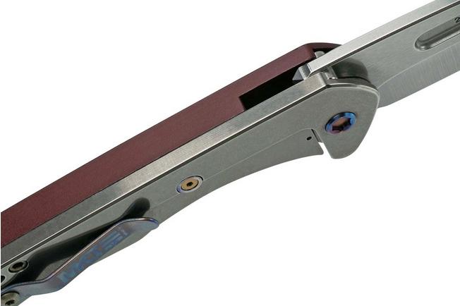 Imagen para Medford Swift Framelock S35VN Tumbled Drop Point, Alu Red Handle, Flamed Hardware navaja