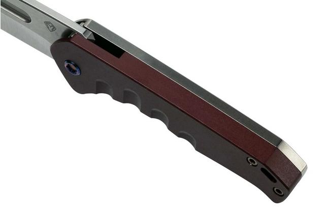 Imagen para Medford Swift Framelock S35VN Tumbled Drop Point, Alu Red Handle, Flamed Hardware navaja