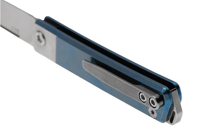 Bild für Medford Gentleman Jack S45VN Tumbled Droppoint Blade, Silver Bolsters, Blue Filigree Handles, Slipjoint Taschenmesser