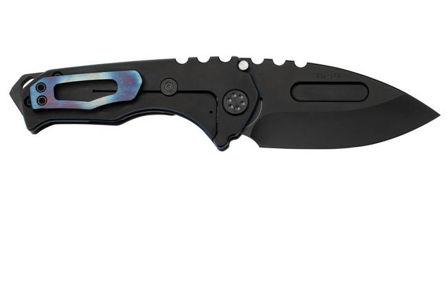 Imagen para Medford Genesis T, S45VN PVD Drop Point Blade, Faced Flamed Galaxy Handle, Black Hardware navaja