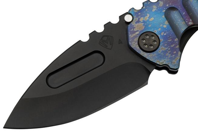 Imagen para Medford Genesis T, S45VN PVD Drop Point Blade, Faced Flamed Galaxy Handle, Black Hardware navaja