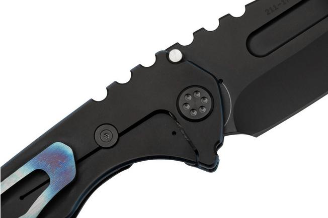 Imagen para Medford Genesis T, S45VN PVD Drop Point Blade, Faced Flamed Galaxy Handle, Black Hardware navaja