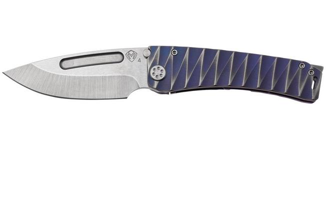 Imagen para Medford Marauder H S45VN Tumbled DP, Violet Brushed Silver Lightning, navaja