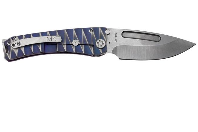 Imagen para Medford Marauder H S45VN Tumbled DP, Violet Brushed Silver Lightning, navaja