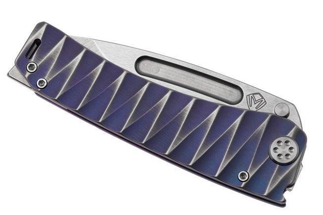 Imagen para Medford Marauder H S45VN Tumbled DP, Violet Brushed Silver Lightning, navaja