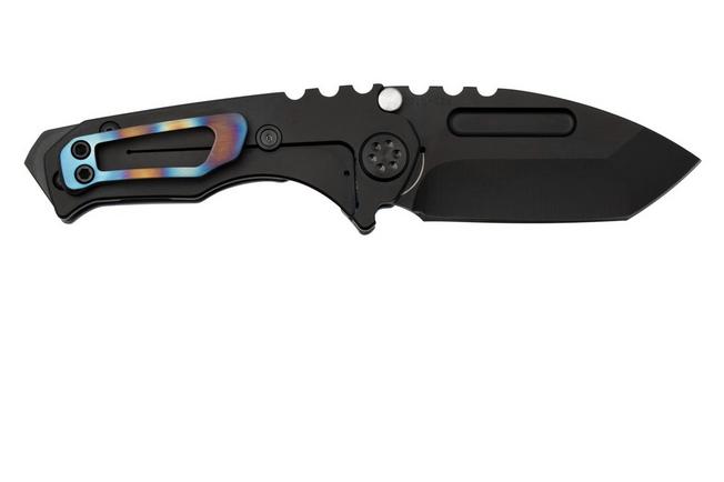 Imagen para Medford Micro T, S45VN PVD Tanto Blade, Faced Flamed Galaxy Handle navaja