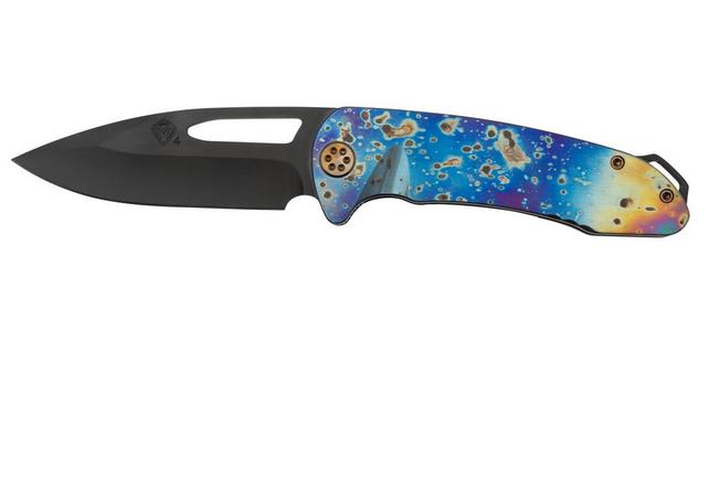 Imagen para Medford On Belay, S45VN PVD Blade, Faced Flamed Solar Flare Handle navaja