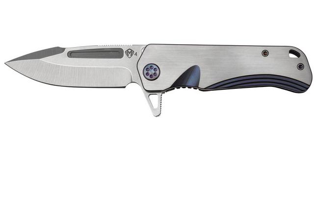 Imagen para Medford Proxima S45VN, Tumbled Blade, Violet Handle Silver Flats, Violet Hardware navaja