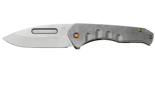 Imagen para Medford Praetorian Slim, S45VN Tumbled Droppoint, Tumbled Handles, Flame Hardware and Clip, navaja