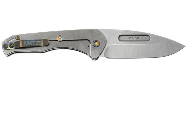 Imagen para Medford Praetorian Slim, S45VN Tumbled Droppoint, Tumbled Handles, Flame Hardware and Clip, navaja