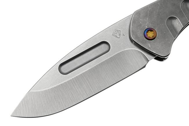 Imagen para Medford Praetorian Slim, S45VN Tumbled Droppoint, Tumbled Handles, Flame Hardware and Clip, navaja