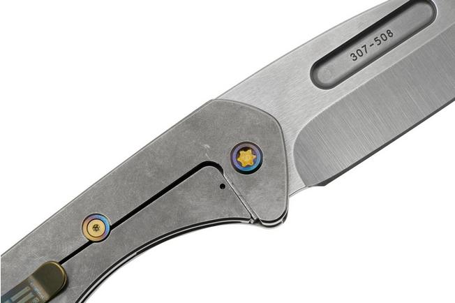 Imagen para Medford Praetorian Slim, S45VN Tumbled Droppoint, Tumbled Handles, Flame Hardware and Clip, navaja