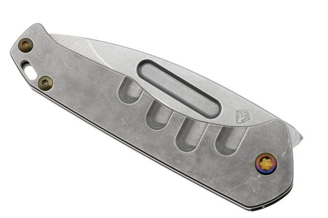 Imagen para Medford Praetorian Slim, S45VN Tumbled Droppoint, Tumbled Handles, Flame Hardware and Clip, navaja
