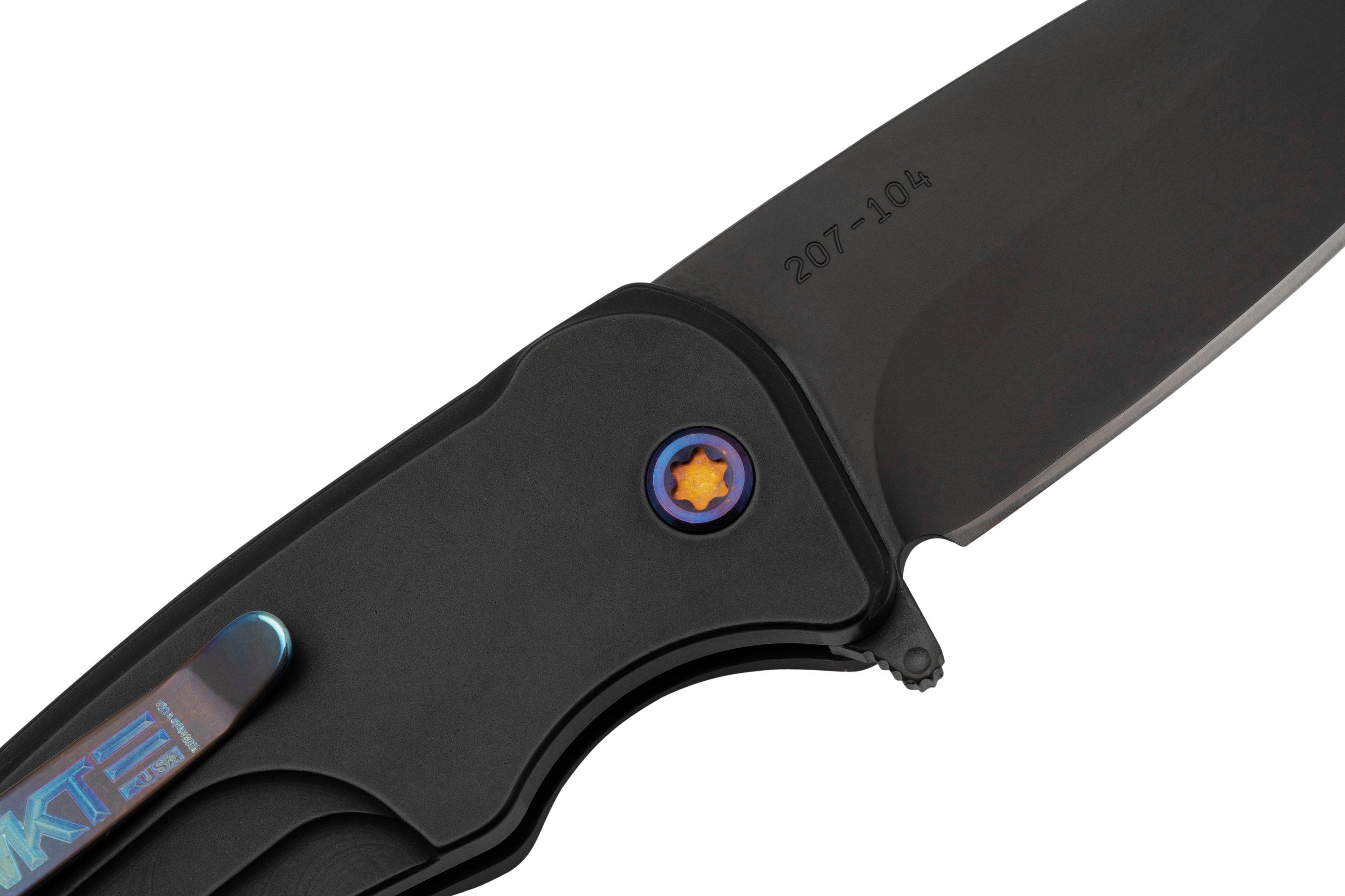 Medford Smooth Criminal, S45VN PVD Blade, Black Handle, Flamed Hardware ...