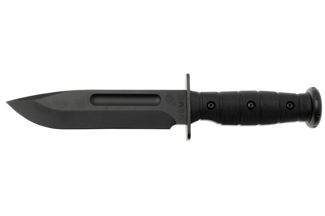 Imagen para Medford USMC Fighter 23-UF-01, S35VN PVD Blade, Black G10, cuchillo de supervivencia con funda de cuero
