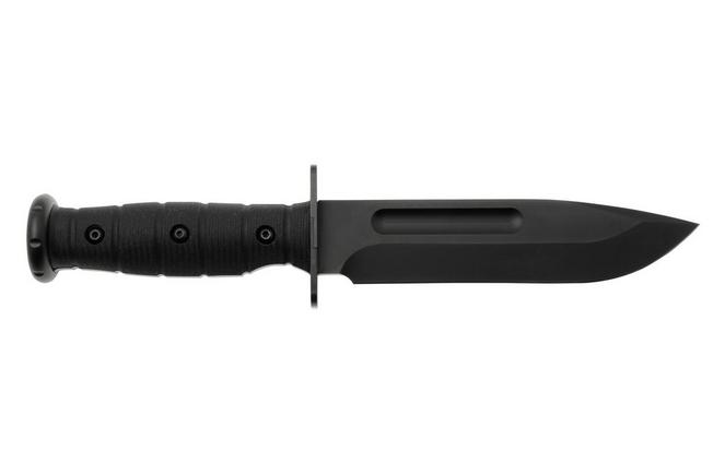 Imagen para Medford USMC Fighter 23-UF-01, S35VN PVD Blade, Black G10, cuchillo de supervivencia con funda de cuero