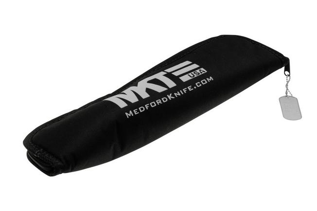 Imagen para Medford USMC Fighter 23-UF-01, S35VN PVD Blade, Black G10, cuchillo de supervivencia con funda de cuero