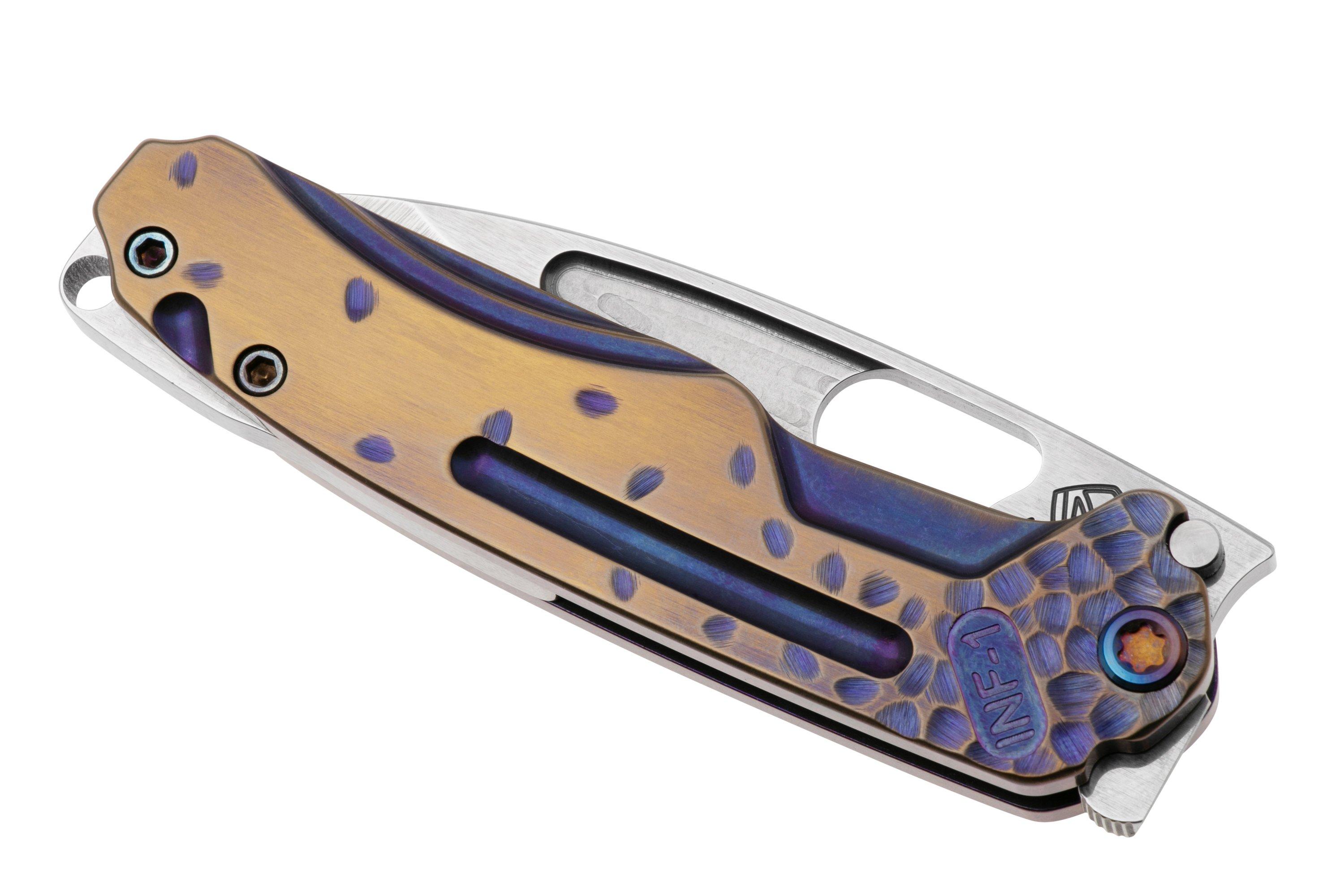 Medford Infraction S45VN Tumbled Blade, Brushed Bronze Flats
