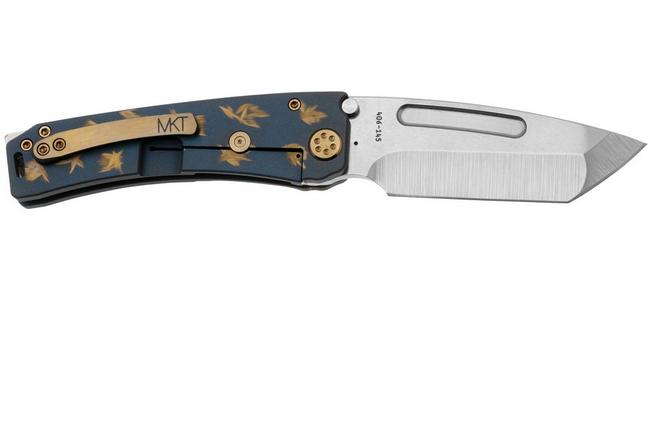 Imagen para Medford Marauder H, S45VN Satin Tanto Blade, Birds Of Paradise Handle, Flamed Gold Hardware, NP3 Breaker, navaja