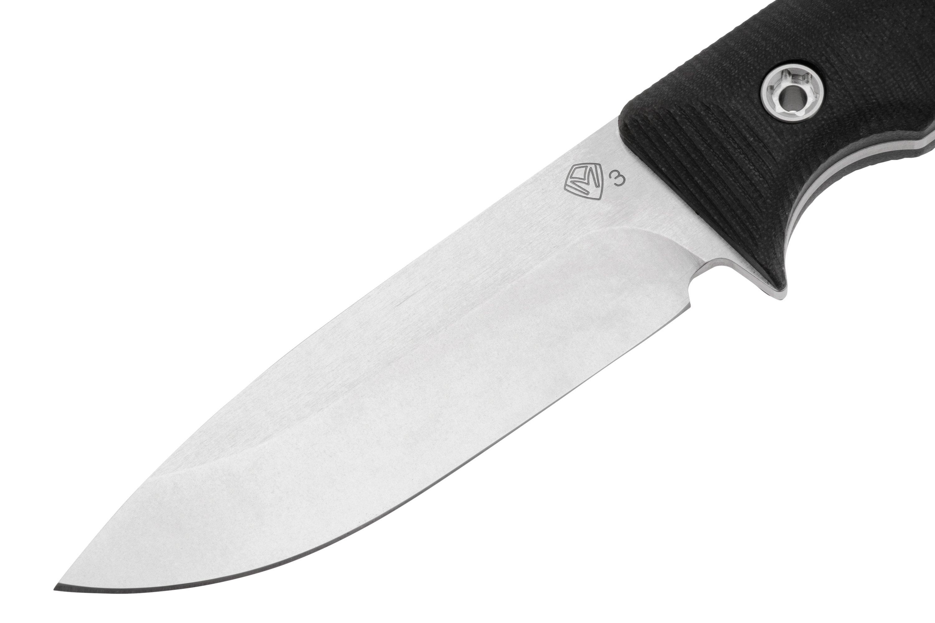 Medford Pro The San 24-TS-01, CPM 3V Tumbled Blade, Black G10 Handles ...