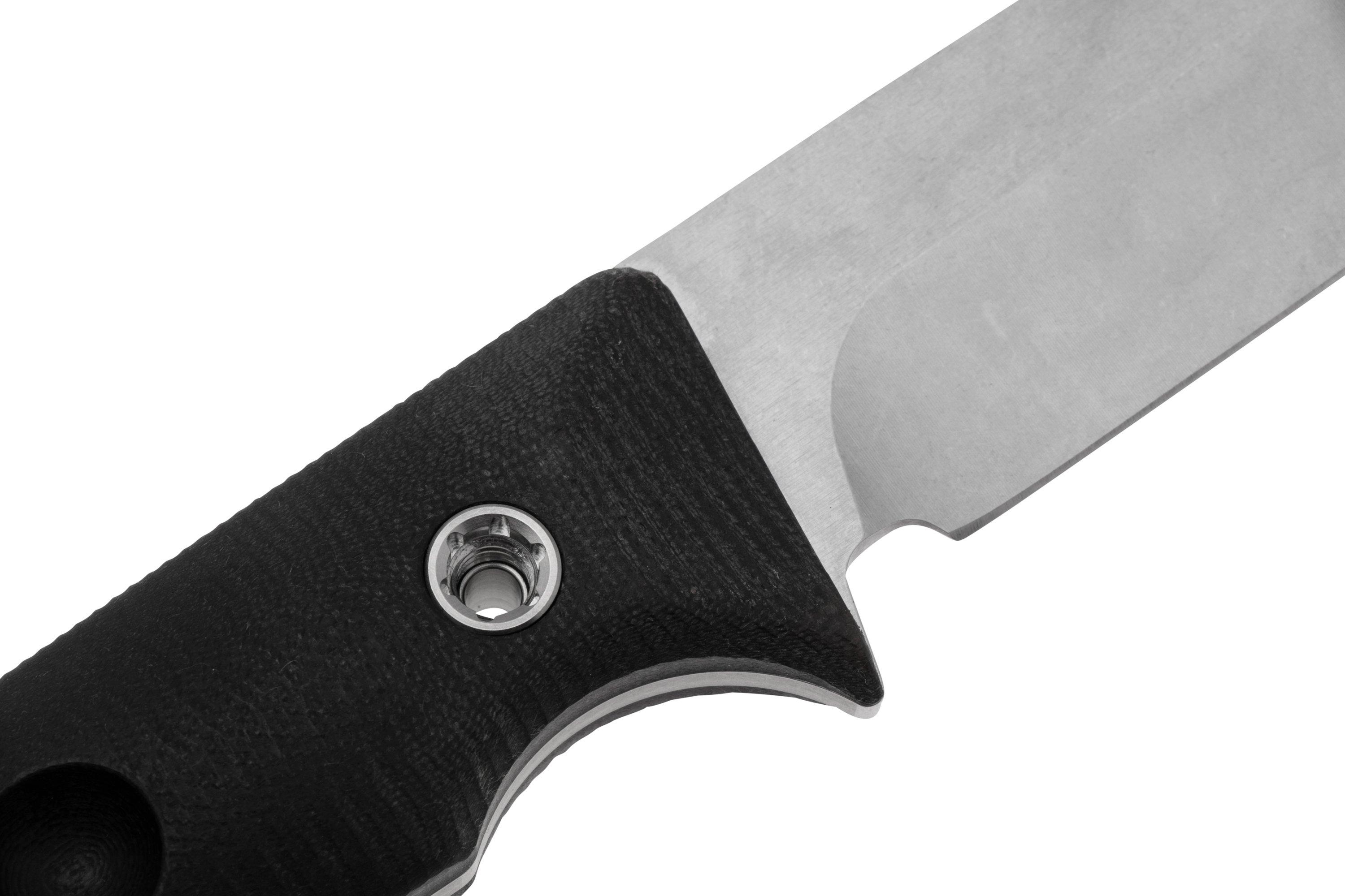 Medford Pro The San 24TS01, CPM 3V Tumbled Blade, Black G10 Handles