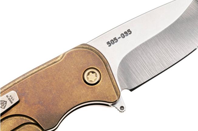 Image pour Medford Smooth Criminal Ti Tumbled S45VN, Bronze Titanium, Bronze Hardware, Tumbled Pocket Clip, couteau de poche