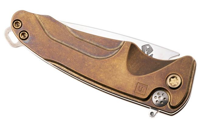 Image pour Medford Smooth Criminal Ti Tumbled S45VN, Bronze Titanium, Bronze Hardware, Tumbled Pocket Clip, couteau de poche