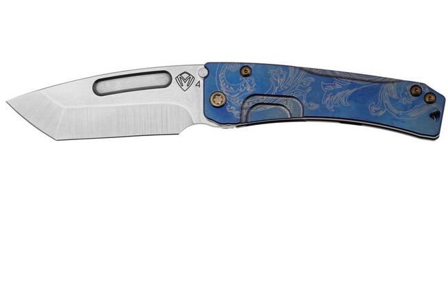 Image pour Medford Slim Midi 25-SM-01, S45VN Tumbled Tanto Blade, Violet Bronze Filigree Titanium Handle, couteau de poche