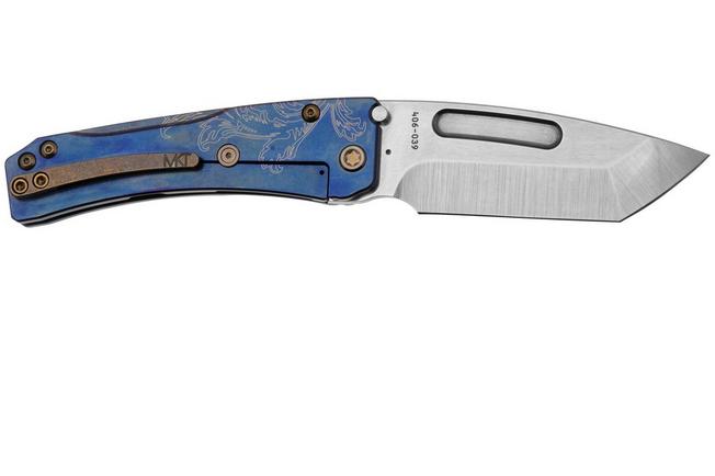 Image pour Medford Slim Midi 25-SM-01, S45VN Tumbled Tanto Blade, Violet Bronze Filigree Titanium Handle, couteau de poche