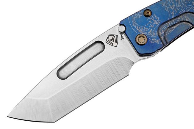 Image pour Medford Slim Midi 25-SM-01, S45VN Tumbled Tanto Blade, Violet Bronze Filigree Titanium Handle, couteau de poche