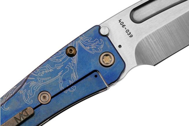 Image pour Medford Slim Midi 25-SM-01, S45VN Tumbled Tanto Blade, Violet Bronze Filigree Titanium Handle, couteau de poche