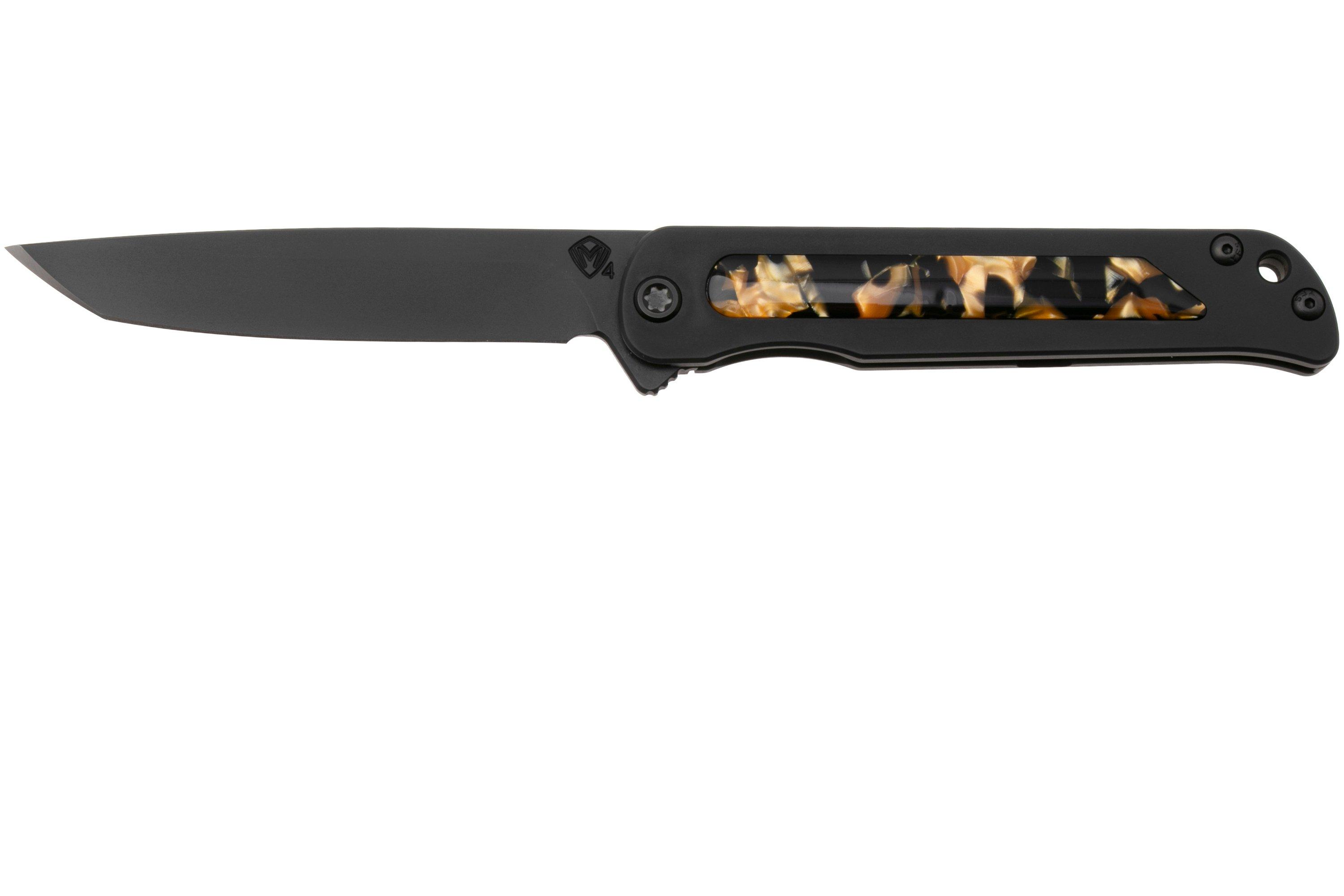 Medford T-Bone 25-TB-02, DLC S45VN Tanto, DLC Titanium Handle, Tortoise ...
