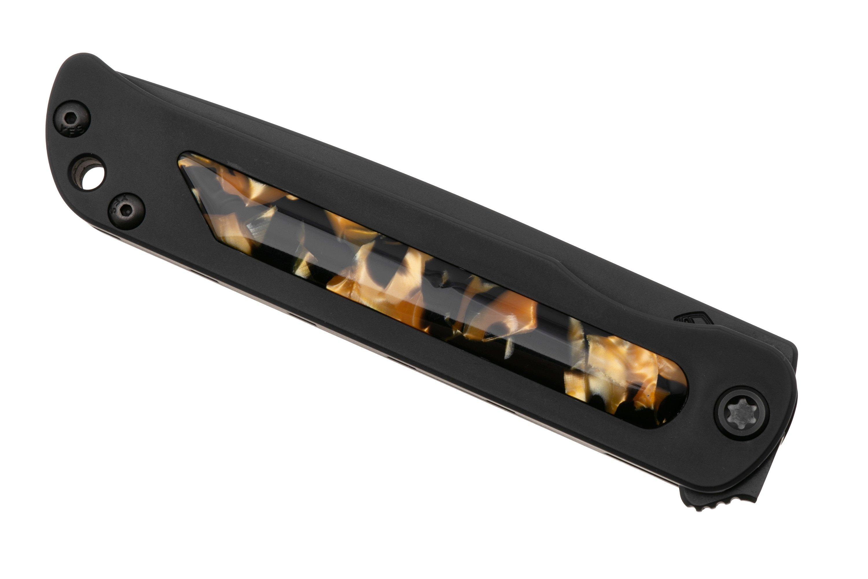 Medford T-Bone 25-TB-02, DLC S45VN Tanto, DLC Titanium Handle, Tortoise ...