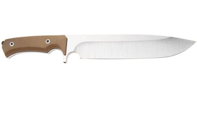 Afbeelding voor Medford Bonfire 26-BF-01 Tumbled CPM 3V Blade, Coyote G10 Handles, Coyote Kydex Sheath, survivalmes