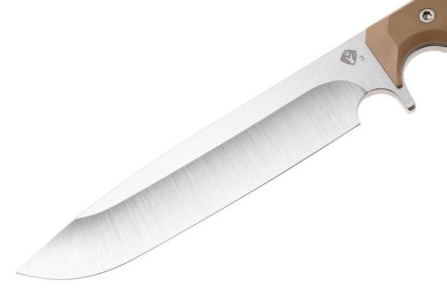 Afbeelding voor Medford Bonfire 26-BF-01 Tumbled CPM 3V Blade, Coyote G10 Handles, Coyote Kydex Sheath, survivalmes