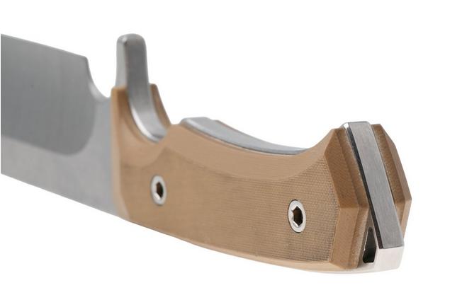 Afbeelding voor Medford Bonfire 26-BF-01 Tumbled CPM 3V Blade, Coyote G10 Handles, Coyote Kydex Sheath, survivalmes