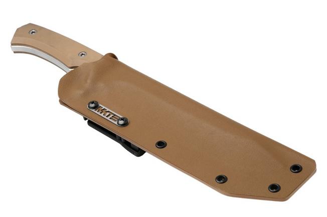 Afbeelding voor Medford Bonfire 26-BF-01 Tumbled CPM 3V Blade, Coyote G10 Handles, Coyote Kydex Sheath, survivalmes