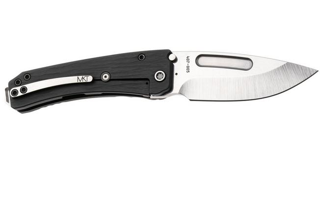 Afbeelding voor Medford Midi Marauder 26-MM-01, Tumbled S45VN Droppoint, Black Shou Sougi Ban Titanium, Black/Silver Hardware, zakmes