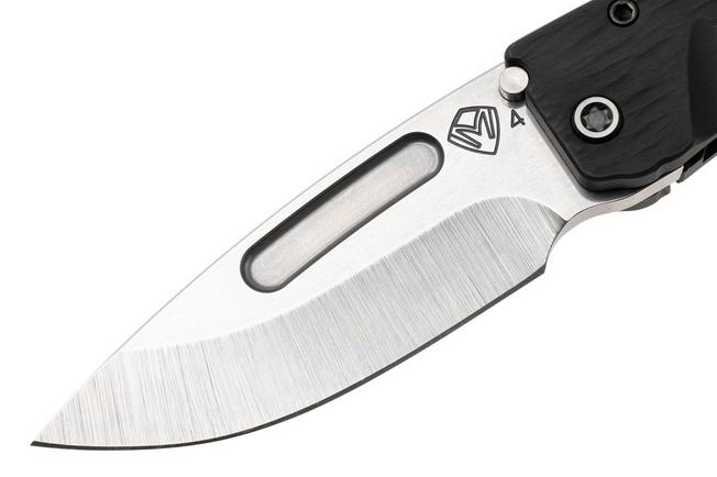 Afbeelding voor Medford Midi Marauder 26-MM-01, Tumbled S45VN Droppoint, Black Shou Sougi Ban Titanium, Black/Silver Hardware, zakmes