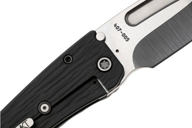 Afbeelding voor Medford Midi Marauder 26-MM-01, Tumbled S45VN Droppoint, Black Shou Sougi Ban Titanium, Black/Silver Hardware, zakmes