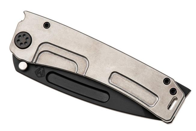 Afbeelding voor Medford Marauder-H 26-MMH-01, Tumbled S45VN Droppoint Blade, DLC Titanium Handles, Flamed Hardware, zakmes