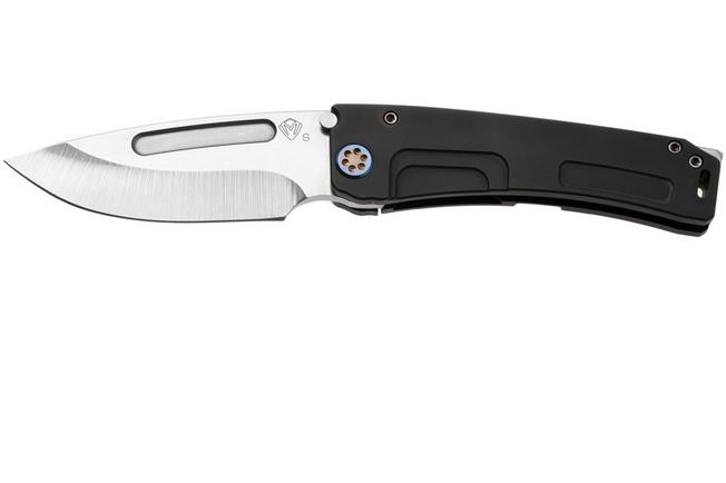 Afbeelding voor Medford Marauder-H 26-MMH-03, DLC S45VN Tanto Blade, Tumbled Titanium Handles, Black hardware, zakmes