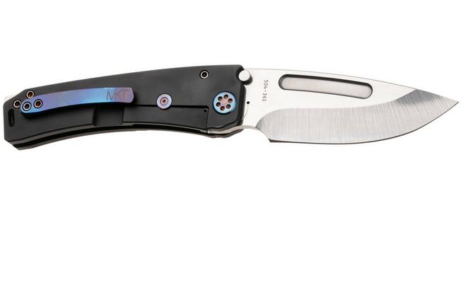 Afbeelding voor Medford Marauder-H 26-MMH-03, DLC S45VN Tanto Blade, Tumbled Titanium Handles, Black hardware, zakmes