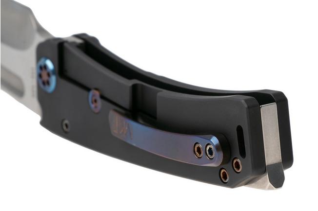 Afbeelding voor Medford Marauder-H 26-MMH-03, DLC S45VN Tanto Blade, Tumbled Titanium Handles, Black hardware, zakmes