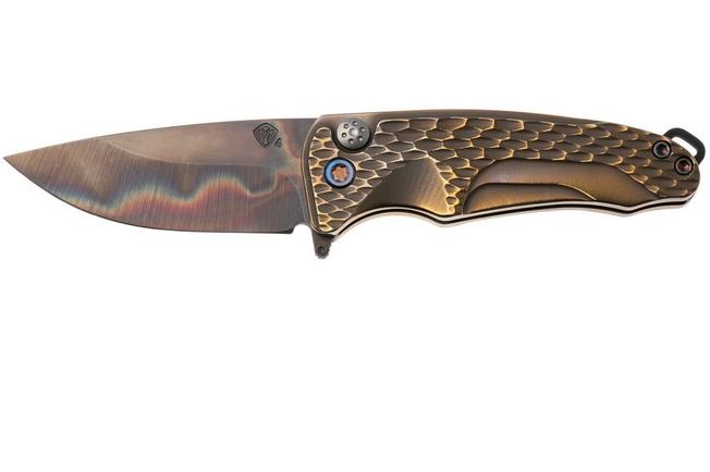 Bild für Medford Smooth Criminal Ti 26-SC-01, Vulcan S45VN, Bronze Dragon Skin Titanium, Flamed Hardware, Taschenmesser