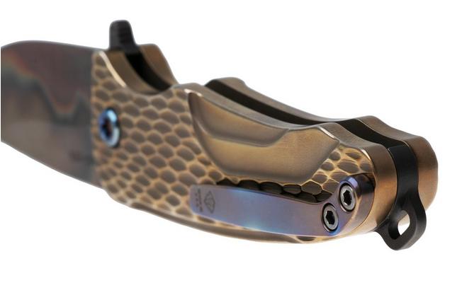 Bild für Medford Smooth Criminal Ti 26-SC-01, Vulcan S45VN, Bronze Dragon Skin Titanium, Flamed Hardware, Taschenmesser