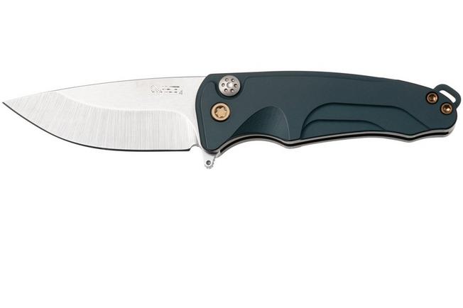 Bild für Medford Smooth Criminal 26-SC-04, Tumbled S35VN, Blue Aluminum, Bronze Hardware, Taschenmesser