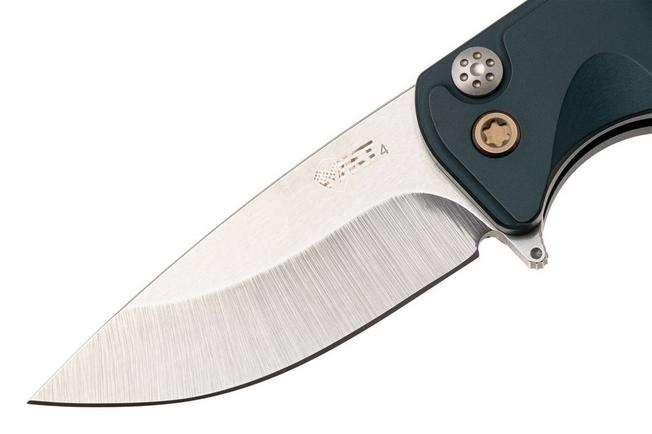 Bild für Medford Smooth Criminal 26-SC-04, Tumbled S35VN, Blue Aluminum, Bronze Hardware, Taschenmesser